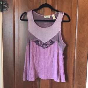Gimmicks Pieced Lilac Tulip tank
